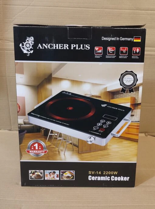 Anchor Plus Electric Stove – 3500W Adjustable Power, Timer & Multi-Cooking Modes