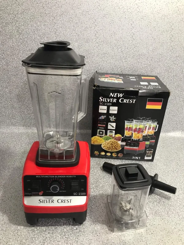 Silver Crest 2-in-1 Juicer Blender – 4500W Powerful Motor, 2L Unbreakable Jug / Silver Crest 2-in-1 Juicer Blender – 4500W Powerful Motor, 2L Unbreakable Jug